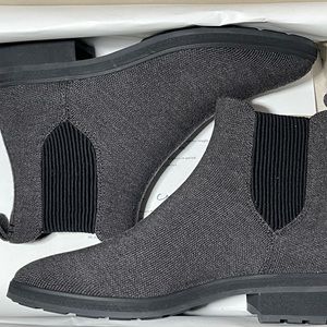 New, in box, Rothy’s utility boot in graphite brown.